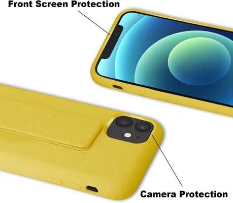 Caixa de kickstand de silicone compatível com a caixa do iPhone 11 (6,1 polegadas) Stand vertical e horizontal