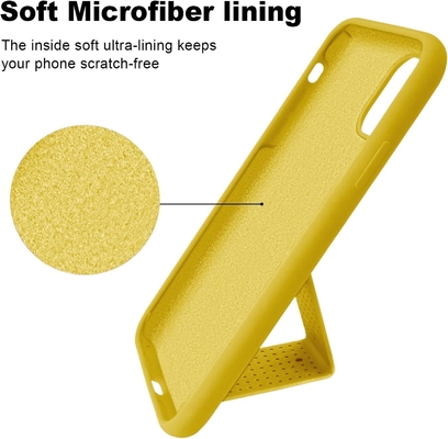 Caixa de kickstand de silicone compatível com a caixa do iPhone 11 (6,1 polegadas) Stand vertical e horizontal