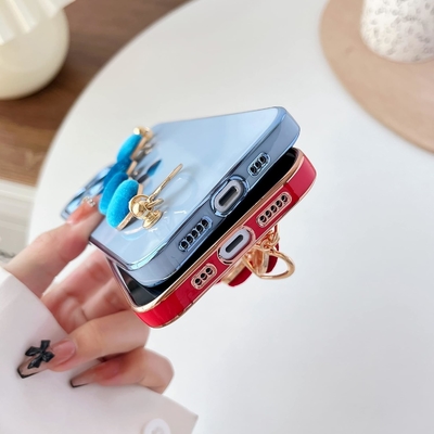 para iPhone 12 Pro Max Case,Cute Plating Love Heart Pulso Faixa Chain Bracelet Soft Compatível com