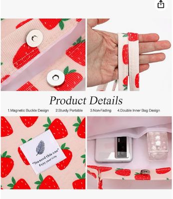 Bolsa Tote Feminina Meninas, Grande Capacidade Corduroy Reutilizável Sacola de Ombro com Interior