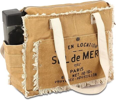 Upcycled Large Canvas Crossbody/shoulder Bag for women with removable shoulder strap tote boho handbag