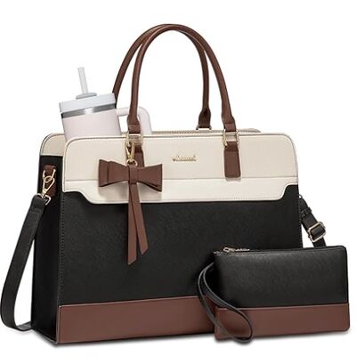 Bolsa Tote para Laptop Feminina, Bolsa de Trabalho em Couro, Bolsa Impermeável para Professora de Negócios, Bolsa Grande para Computador, Bolsa de Mão, Pasta, Presentes de Escritório para Mulheres