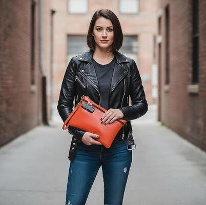 Bolsa à prova de cheiro de couro PU com trava de combinação Bolsa cosmética prática com alça Bolsa para dinheiro de viagem, bolsa bancária com zíper.