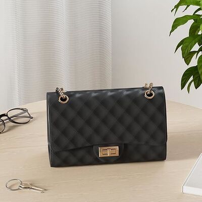 Bolsa de Crossbody Quilted para Mulheres Bolsa de Mulheres da Moda com Bolsas de Design de Cadeia