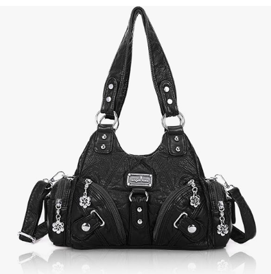 Bolsas para mulheres pequenas bolsas de ombro Hobo bolsa de couro Vagen com vários bolsos e zíper