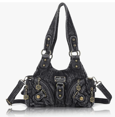 Bolsas para mulheres pequenas bolsas de ombro Hobo bolsa de couro Vagen com vários bolsos e zíper