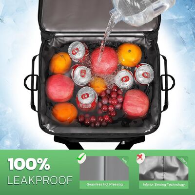 Cooler Bag Double Deck - 60 Can Leakproof Isolated Portable Soft Lunch Cooler, Extra Large Expandable Ice Chest Cooler para praia, piquenique, acampamento, compras