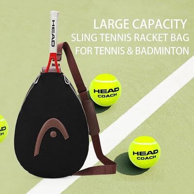 Saco de raquete HEAD para tênis pickleball badminton, preto.