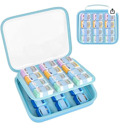 Hard Case Audiobook 4-Pack Sets, Case Only. A tampa clara e a carapaça EVA organizam vários conjuntos de figuras em caixa para exibição e viagens.
