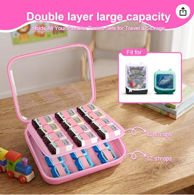 Hard Case Audiobook 4-Pack Sets, Case Only. A tampa clara e a carapaça EVA organizam vários conjuntos de figuras em caixa para exibição e viagens.