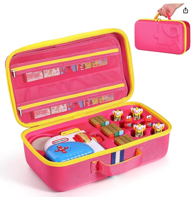 Caso de transporte rígido para Little Tikes Story Dream Machine Books Set de inicialização, Large Protective Travel Container Case para Storytime Audio Play Real para Littles Character Collection, (Box Only)