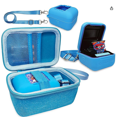 Cobertura de silicone e caixa dura Interativo Animais Digitais. Acessórios para Bitzee Animais de estimação eletrônicos Virtuais Originais Casas de Proteção com Lanyard (Teal)