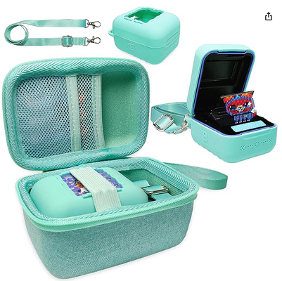 Cobertura de silicone e caixa dura Interativo Animais Digitais. Acessórios para Bitzee Animais de estimação eletrônicos Virtuais Originais Casas de Proteção com Lanyard (Teal)