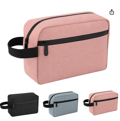 Necessaire de Viagem Masculina e Feminina com Gancho para Pendurar, Rosa | Necessaire à Prova d'Água para Artigos de Higiene Pessoal, Kit de Barbeiro e Organizador de Maquiagem com Gancho, para Viagem, Banheiro, Presente