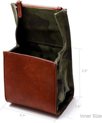 Bolsa para Câmera Mirrorless CANPIS, Bolsa Pequena de Couro para Lente, Bolsa de Viagem para Fotografia, Bolsa de Armazenamento para Viagem ao Ar Livre