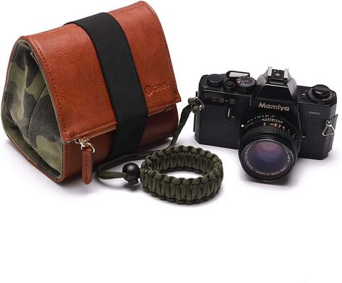 Bolsa para Câmera Mirrorless CANPIS, Bolsa Pequena de Couro para Lente, Bolsa de Viagem para Fotografia, Bolsa de Armazenamento para Viagem ao Ar Livre