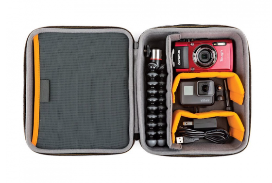 Bolsa portátil rígida de casca dura 80 Uma bolsa de câmera rígida de alta proteção projetada para drones pequenos, câmeras portáteis e fones de ouvido montados na cabeça