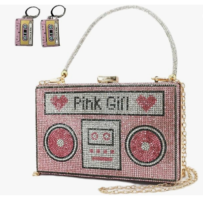 Perla & ela Diamante Mulheres Bolsas de noite Bolsa Minaudiere Bolsa de embreagem,pilha de dólares em dinheiro Bolsas de embreagem de cristal