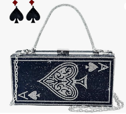 Perla & ela Diamante Mulheres Bolsas de noite Bolsa Minaudiere Bolsa de embreagem,pilha de dólares em dinheiro Bolsas de embreagem de cristal