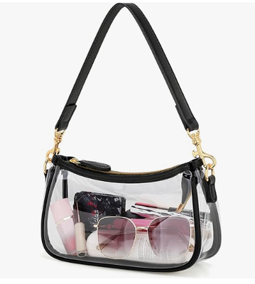 Bolsa Pequena Preta Feminina, Mini Bolsa de Ombro Fofa com Fechamento em Zíper | 2 Alças Removíveis, Bolsa Retro de Axila, Bolsa Transversal Clássica, Bolsa de Mão Feminina