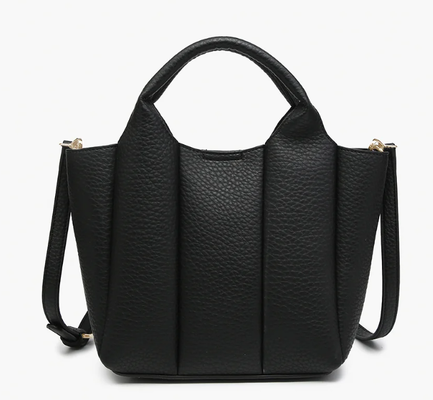 Mochila funcional Saco feito de couro vegano com fechamento de fecho de fecho de cima dentro de bolso de fecho de dois bolsos deslizantes e longa correia ajustável para todos os dias
