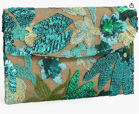 Embroidery Sequin Bolsa de contas Floral Bolsa de embreagem de flores Bolsa de noite Bolsa de embreagem Bolsas de embreagem para mulheres
