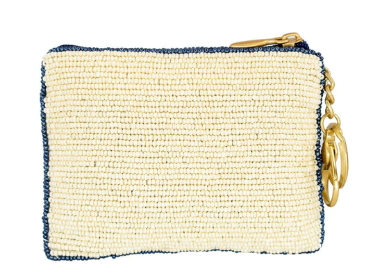 Bolsa de Moedas Hooked Up Bolsa de moedas com borboleta chamativa com bordados ousados, padrões florais, chaveiro com borla divertida e fecho de zíper, perfeita para pequenos essenciais
