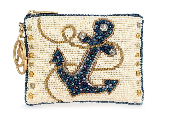 Bolsa de Moedas Hooked Up Bolsa de moedas com borboleta chamativa com bordados ousados, padrões florais, chaveiro com borla divertida e fecho de zíper, perfeita para pequenos essenciais