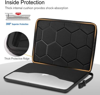 Caixa protetora EVA resistente à água para laptop de 13 polegadas com superfície de poliéster 1680d durável para transporte seguro