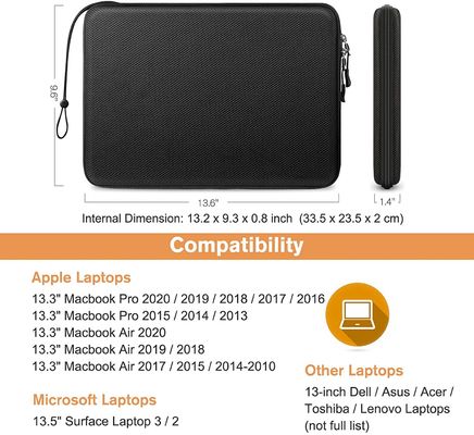 À prova de água 13&quot; superfície do poliéster de EVA Laptop Protective Case 1680d