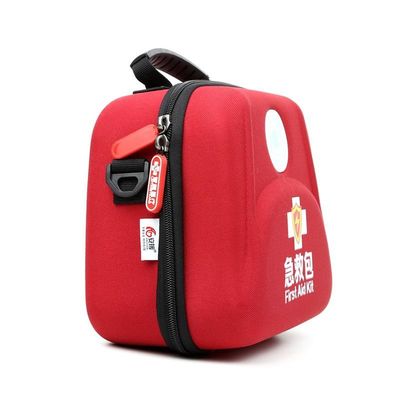 Kit de primeiros socorros de grau médico EVA portátil com bolsos de malha personalizáveis e correias elásticas para organização