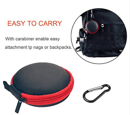 Forro de EVA Earphone Storage Case Fabric do zíper das cores do ODM cinco