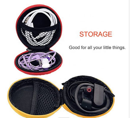 Forro de EVA Earphone Storage Case Fabric do zíper das cores do ODM cinco