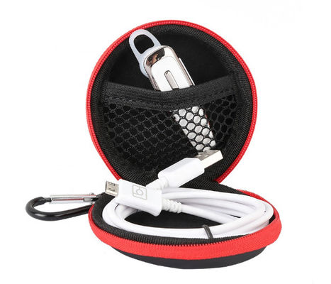 Prova impermeável do cheiro do poliéster de EVA Headphone Case 1680D do zíper do OEM