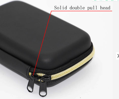 Saco portátil de EVA Protective Case Zipper Black do poliéster 1800D