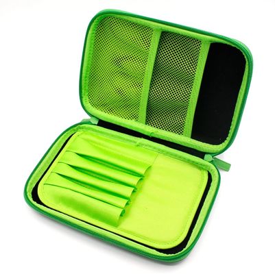 Forro verde fluorescente da tela da capacidade de EVA Stylish Pencil Case Big