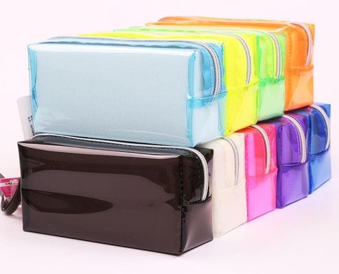 Caixa de lápis plástica dura de EVA Transparent Pen Pouch Pvc com compartimentos