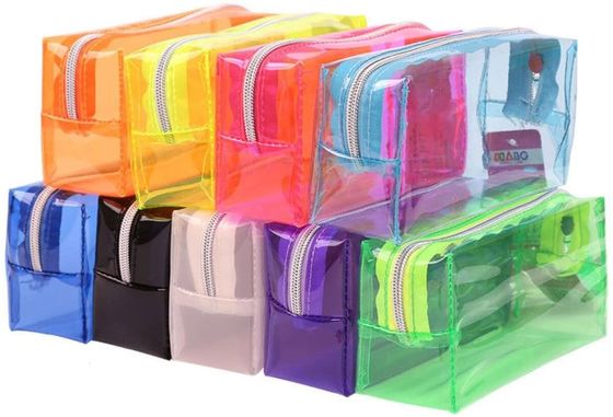 Caixa de lápis plástica dura de EVA Transparent Pen Pouch Pvc com compartimentos