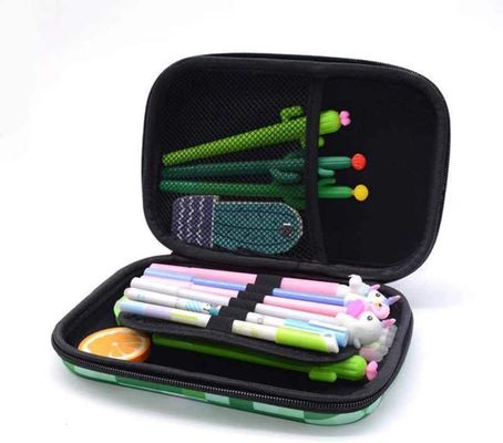 Malote duro de couro do lápis do caso do PVC EVA Pencil Case 1800D Polyeste do plutônio