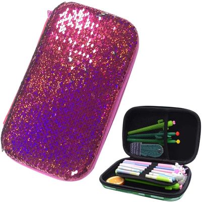 Malote duro de couro do lápis do caso do PVC EVA Pencil Case 1800D Polyeste do plutônio