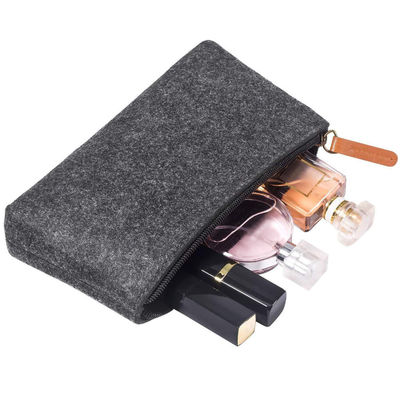 Portátil durável 3mm sentida EVA Pensil Case em nylon cinza escuro design reutilizável leve adequado para escritório escola e estudante