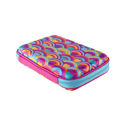 Estojo de Lápis EVA Personalizado com Design de Zíper Portátil, Leve, Durável, Reutilizável, Ecológico, Bolsa de Armazenamento de Material Escolar para Crianças e Estudantes