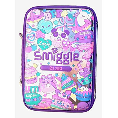 Escola impermeável de Mesh EVA Cute Pencil Cases For da grande capacidade