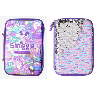 Escola impermeável de Mesh EVA Cute Pencil Cases For da grande capacidade