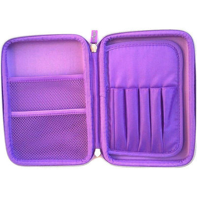 Escola impermeável de Mesh EVA Cute Pencil Cases For da grande capacidade