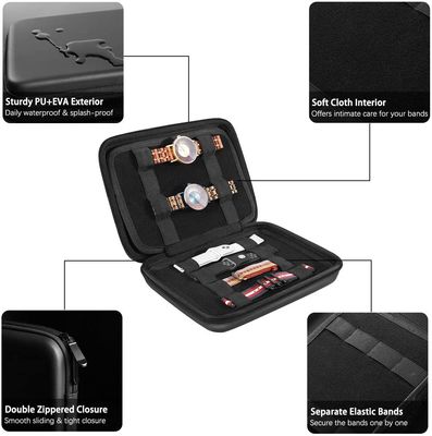 Logotipo da cópia de tela de EVA Watch Carry Case Silk do poliéster do CE 1680D