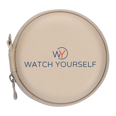 O veludo do ODM do OEM que alinha o zíper de superfície de couro do plutônio de EVA Watch Case fechou-se