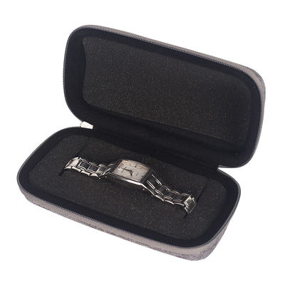 Único zíper luxuoso de couro portátil de EVA Watch Case 14.5*8*6 CM