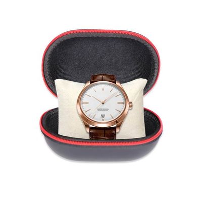 Logotipo de couro de EVA Zipper Watch Case Fabric Debossing da cor de Pantone