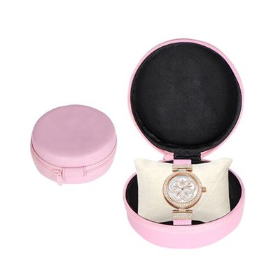 Plutônio cor-de-rosa duramente EVA Luxury Watch Travel Case do Spandex para mulheres dos homens